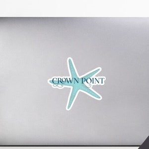 Crown Point-stickers zonder luchtbellen, Starfish, San Diego Beach, Californië, Beach, San Diego Bay, Beach Collection, Mission Bay, Pacific Beach