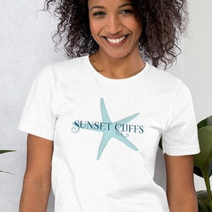 Sunset Cliffs Seastar Short-Sleeve Unisex T-Shirt - Starfish - San Diego Beaches, California, Beach, San Diego Bay, Beach Collection