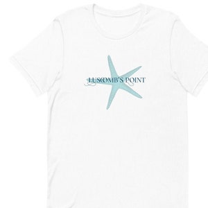 Luscomb&#39;s Point Seastar Short-Sleeve Unisex T-Shirt - Starfish - San Diego Beaches, California, Beach, San Diego Bay, Beach Collection