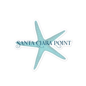 Sticker Santa Clara Point zonder luchtbellen - Starfish - Mission Bay, Pacific Beach, San Diego Beach, Zuid-Californië, strand, strandcollectie