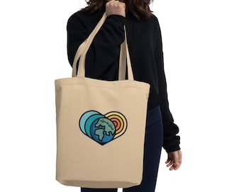 Love the Earth Eco Tote Bag - Earth Day, Conservation, Recycle, Solar Power, Organic Grocery Tote
