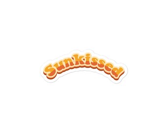 Sunkissed Bubble-free stickers - 70's sticker, groovy, sunkissed, flower child