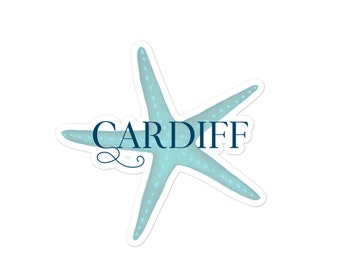Cardiff Seastar Bubble-free vinyl stickers - Starfish - San Diego Beaches, California, Beach, San Diego Bay, Beach Collection