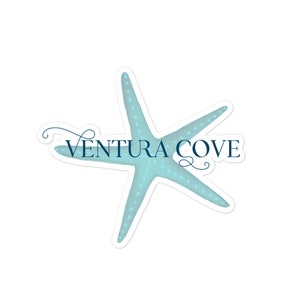 Ventura Cove-stickers zonder luchtbellen - Starfish - Mission Bay, Pacific Beach, San Diego Beach, Zuid-Californië, strand, strandcollectie