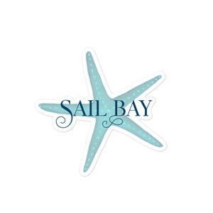 Stickers zonder luchtbellen Sail Bay - Starfish - San Diego Beaches, California, Beach, San Diego Bay, Pacific Beach, Mission Bay, Beach Collection