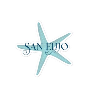San Elijo Seastar Bubble-free stickers - Starfish - San Diego Beaches, California, Beach, San Diego Bay, Beach Collection