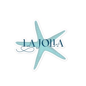 La Jolla Seastar-stickers zonder luchtbellen - Starfish - San Diego Beaches, California, Beach, San Diego Bay, Beach Collection