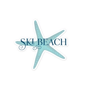 Stickers zonder luchtbellen Ski Beach - Starfish - Mission Bay, Pacific Beach, San Diego Beach, Californië, Beach, San Diego Bay, Beach Collection