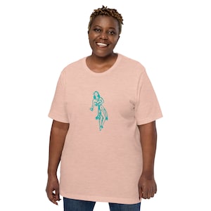 Hula Girl Unisex t-shirt - fun summer vibe with classic hula - Hawaii - retro Hawaii