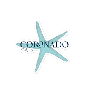 Coronado Seastar Bubble-free stickers - Starfish - San Diego Beaches, California, Beach, San Diego Bay, Beach Collection