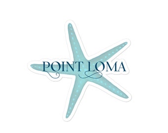 Point Loma Seastar Pegatinas sin burbujas - Estrella de mar - Playas de San Diego, California, Playa, Bahía de San Diego, Colección de Playa