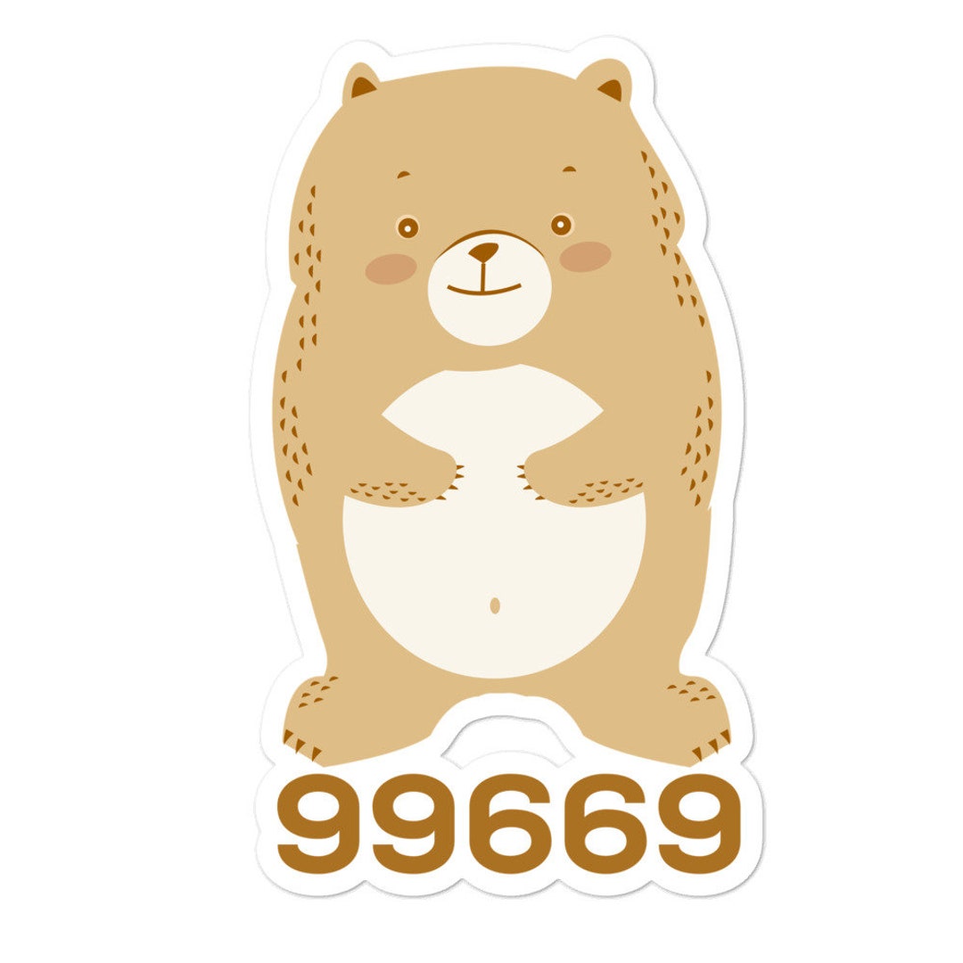 Soldotna Alaska 99669 Bubblefree Stickers Fat Bear Chubby Bear Brown