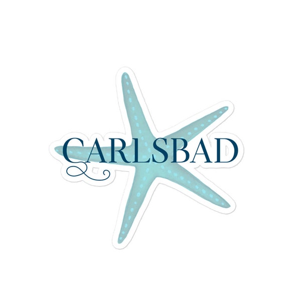Carlsbad Seastar Bubble-free stickers - Starfish - San Diego Beaches, California, Beach, San Diego Bay, Beach Collection