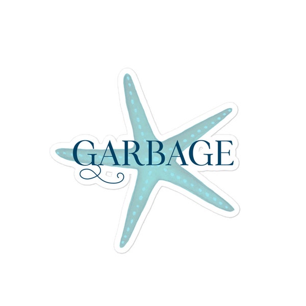 Garbage Seastar Bubble-free stickers - Starfish - Surf, Garbage Surf, San Diego Beaches, California, Beach, San Diego Bay, Beach Collection
