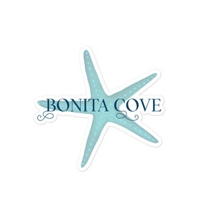 Bonita Cove Sticker zonder luchtbellen - Starfish - Mission Bay, Pacific Beach, San Diego Beach, Californië, Beach, San Diego Bay, Beach Collection