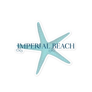 Imperial Beach Seastar Bubble-free stickers - Starfish - San Diego Beaches, California, Beach, San Diego Bay, Beach Collection