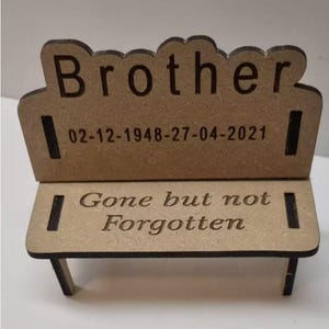 Remembrance Bench - Any Name and Date - Remembrance - Memorial Gift