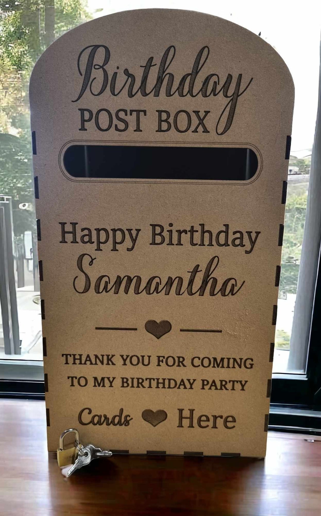 MDF Personalised Wooden Post Box - Birthday - Post Box - Etsy UK