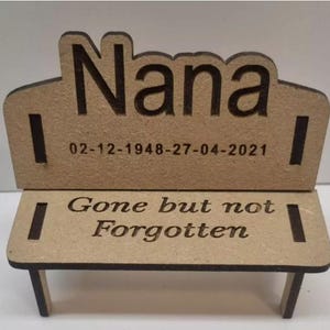 Remembrance Bench - Any Name and Date - Remembrance - Memorial Gift