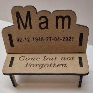 Remembrance Bench - Any Name and Date - Remembrance - Memorial Gift