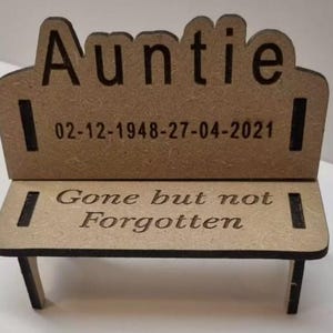 Remembrance Bench - Any Name and Date - Remembrance - Memorial Gift