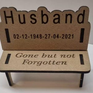 Remembrance Bench - Any Name and Date - Remembrance - Memorial Gift