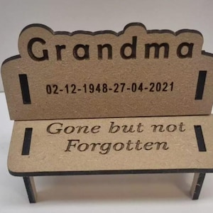 Remembrance Bench - Any Name and Date - Remembrance - Memorial Gift