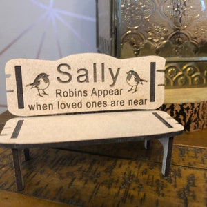 In Loving Memory Bench - Remembrance - Memorial Gift - Robins Appear When Loved Ones Are Near