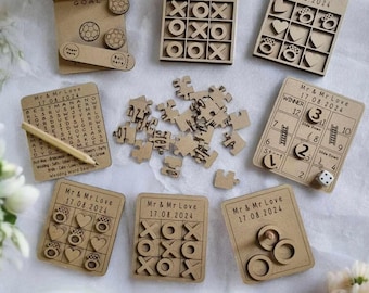 Wedding Favour / Mini Party Games / Noughts & Crosses / Ring toss