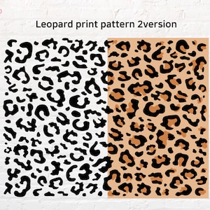 Leopard print svg, Leopard Pattern 2version svg, png,  eps, pdf