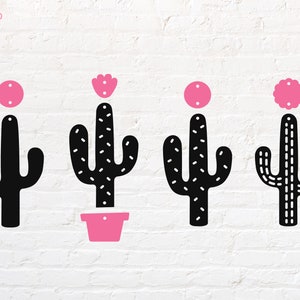 Boucle d'oreille cactus svg, png, dxf, eps, pdf