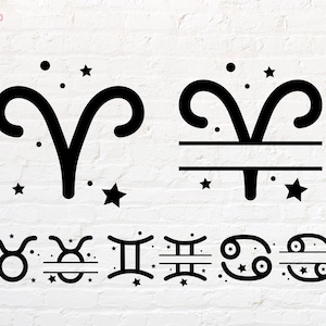 Signes du zodiaque svg, png, dxf, eps, pdf