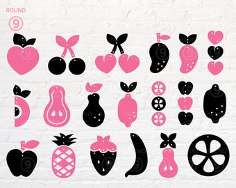 Fruits Earring svg, Cherry Earring svg, png, dxf, eps, pdf