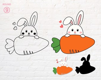 Cute Rabbit svg, png, dxf, eps, pdf