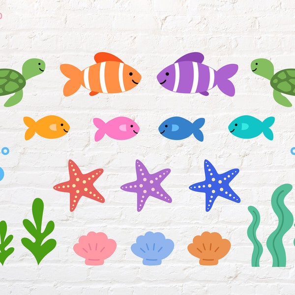 Colorful fish svg, Fishes svg, png, dxf, eps, pdf