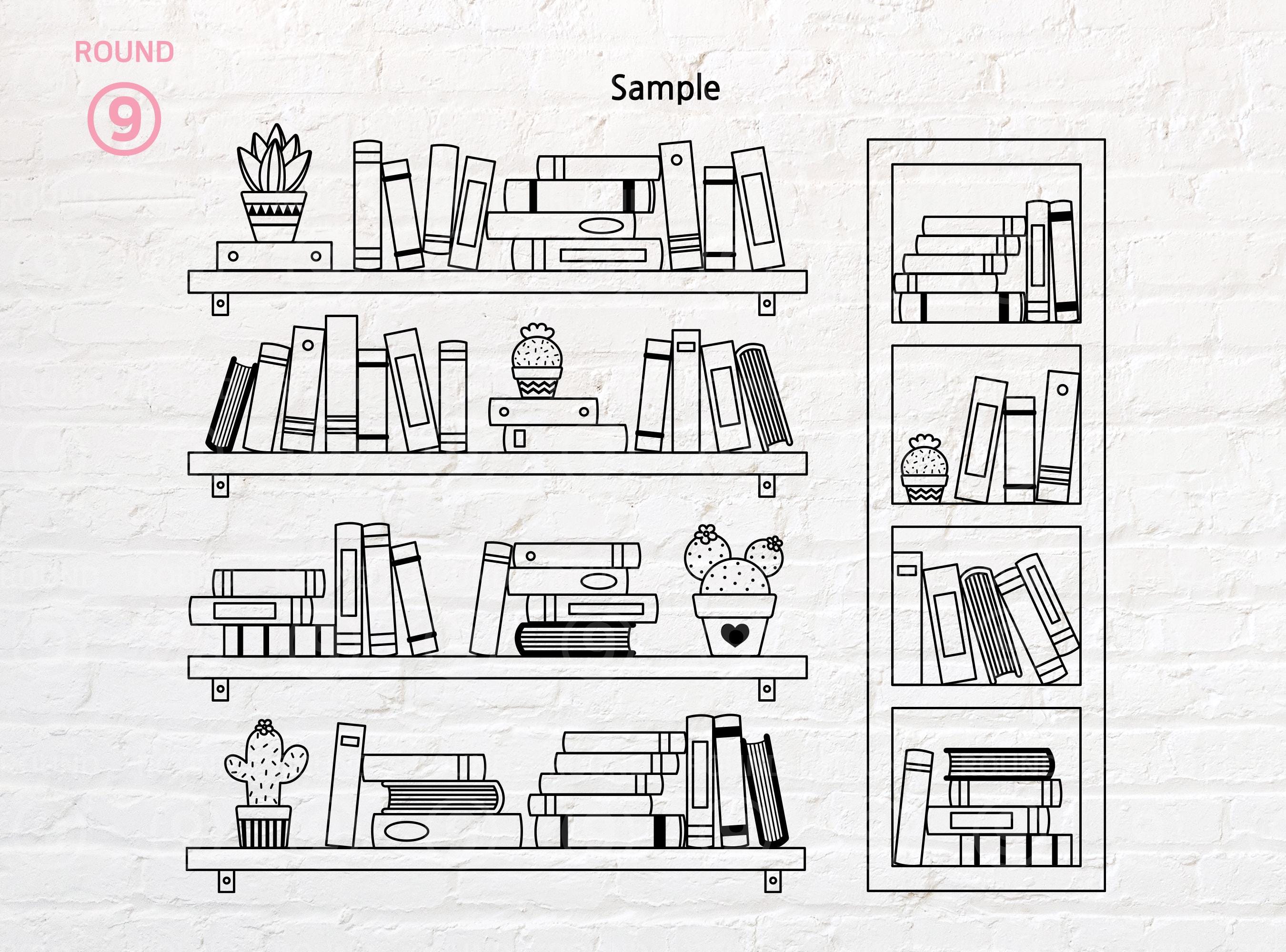 Bookshelf Svg, Books Svg, Png, Dxf, Eps, Pdf - Etsy