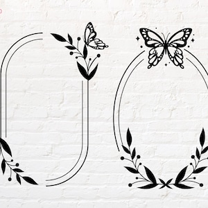 Schmetterling Rahmen svg, png, dxf, eps, pdf