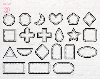 DottedLine Shapes svg, png, dxf, eps, pdf