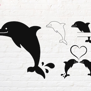 Dauphins svg, png, dxf, eps, pdf
