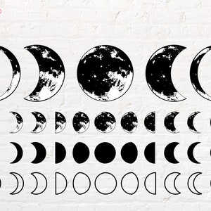 Phases de la lune svg, png, dxf, eps, pdf