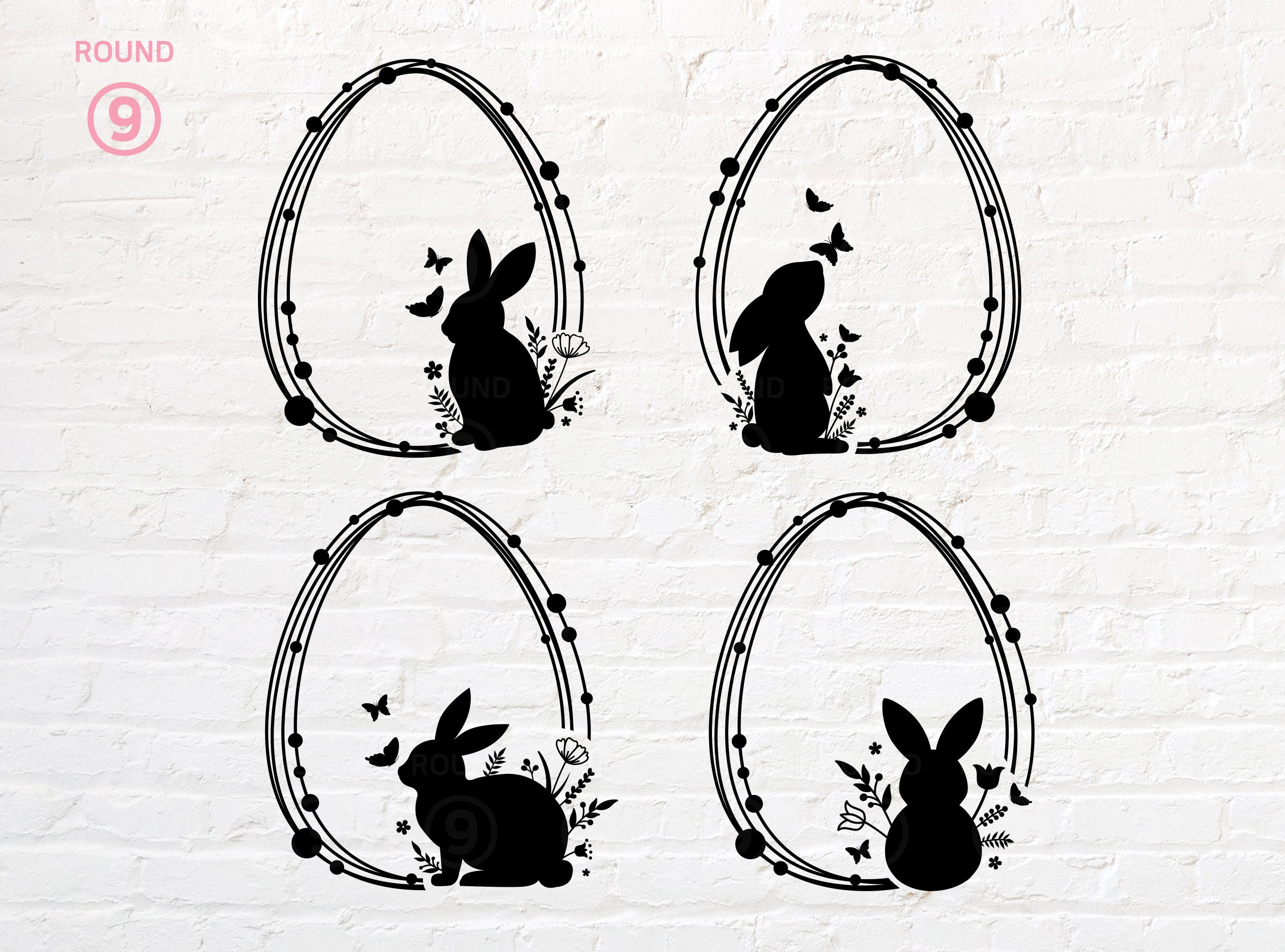 Storefront Frame Rabbit Rabbit Frame Svg, Egg Frame Svg, Png, Dxf, Eps, Pdf - Etsy