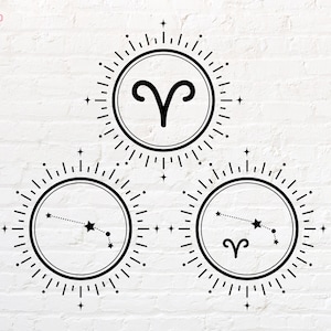 Sternzeichen Kreis svg, png, dxf, eps, pdf