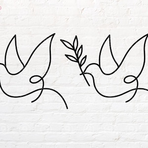 Colombe contour svg, svg contour d'oiseau, png, dxf, eps, pdf
