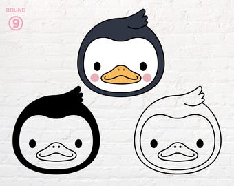 Penguin Face svg, Zebra Face svg, Cow Face svg, png, dxf, eps, pdf