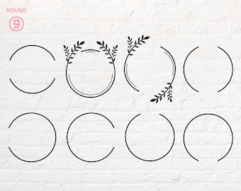 Circle outline svg, Circle split svg, png, dxf, eps, pdf