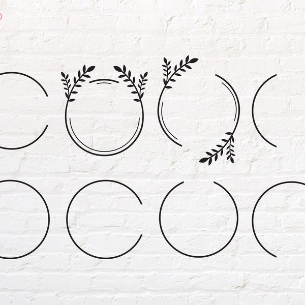 Circle outline svg, Circle split svg, png, dxf, eps, pdf