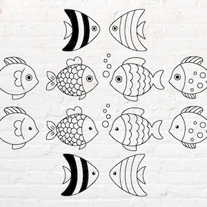 Fisch Gliederung svg, png, dxf, eps, pdf