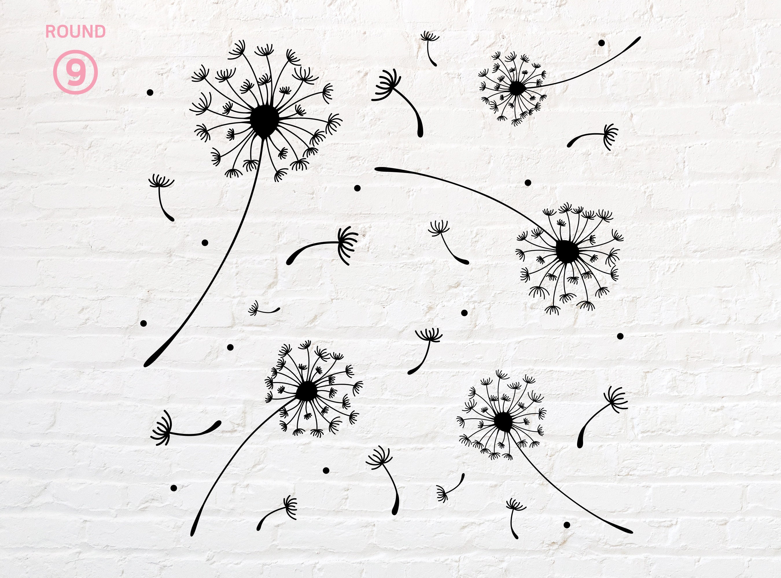 Dandelion Pattern Svg, Png, Dxf, Eps, Pdf - Etsy
