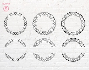 Circle Outline svg, Circle Monogram svg, png, dxf, eps, pdf
