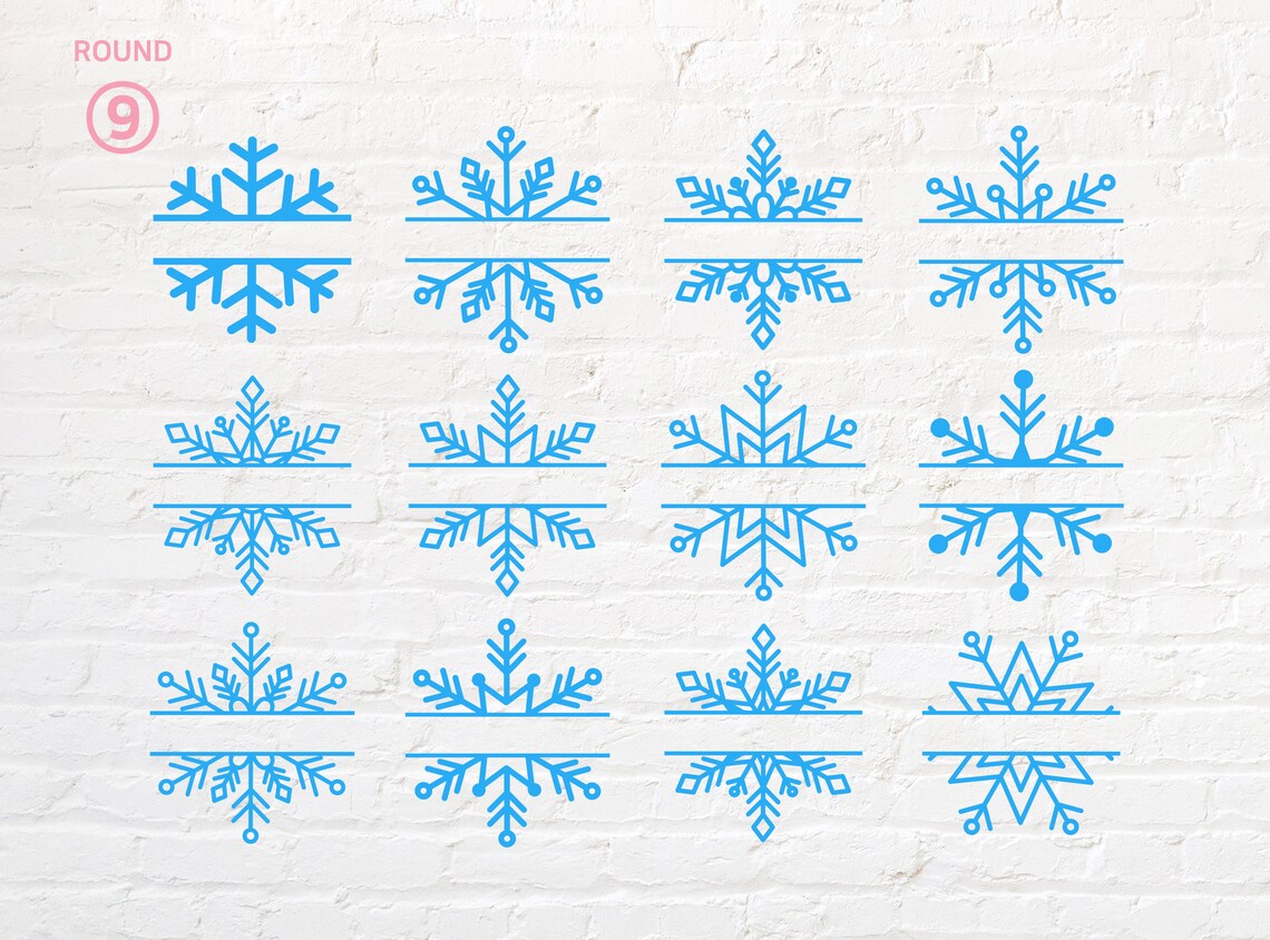 Snowflake Split Svg Png Dxf Eps Pdf - Etsy
